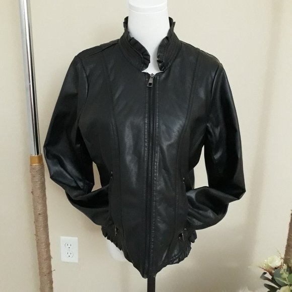 WOMEN'S BLACK JACKET/ SIZE L / LANE CRAWFORD BRAND - Picture 9 of 13
